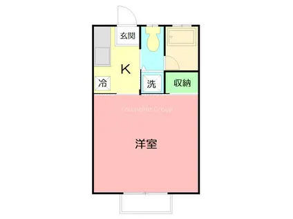 コンフォート真田(1K/1階)の間取り写真