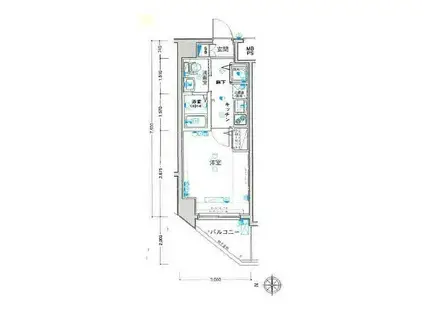 パークウェル下落合駅前(1K/4階)の間取り写真