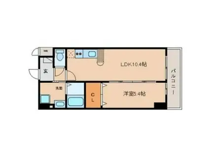 マイアトリア栄(1LDK/4階)の間取り写真
