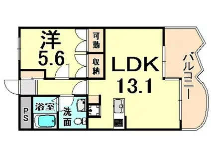 コナビレッジ(1LDK/7階)の間取り写真