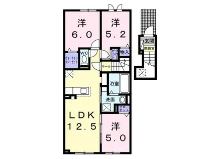 エス・スールIX(3LDK/2階)の間取り写真