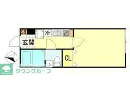 CFジオーレ大師駅前(1K/2階)の間取り写真