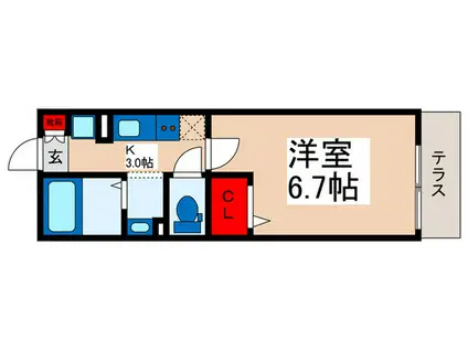 VILLETTA TOKYO BAY(1K/1階)の間取り写真