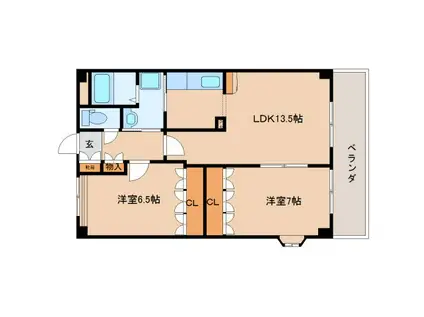 CASAE・J・I(2LDK/2階)の間取り写真