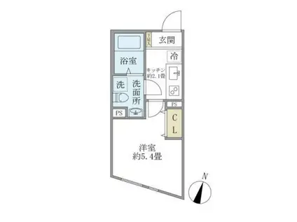 タスキリシェス板橋区役所前(1K/3階)の間取り写真
