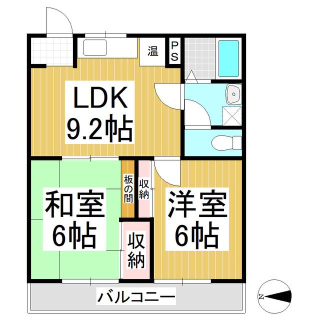ピアサーティーIマンション(2LDK/1階)の間取り写真
