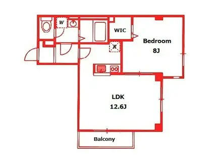 ファーストレジデンス東寺尾(1LDK/1階)の間取り写真