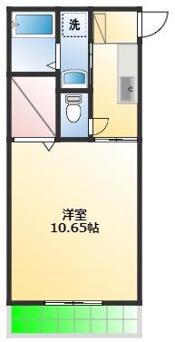 アイユー(1K/3階)の間取り写真