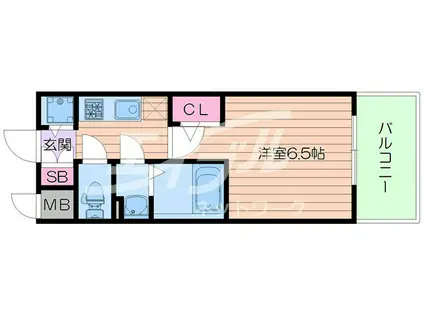 エスリード京橋桜ノ宮公園(1K/11階)の間取り写真