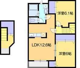 ジュエリーグラン(2LDK/2階)の間取り写真