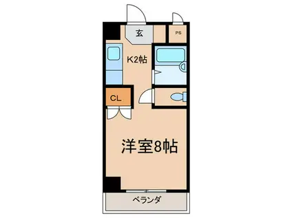 グリーンヒルズKATOH(1K/5階)の間取り写真