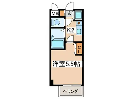 ミューライフステーション(1K/1階)の間取り写真