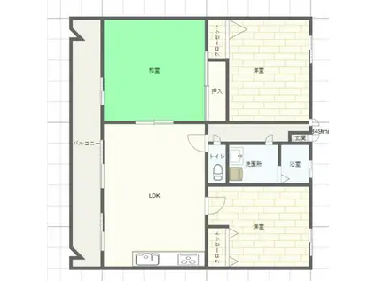 エクレール博多駅南II(3LDK/7階)の間取り写真