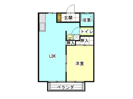 サンシティ ヨコスカ(1LDK/1階)の間取り写真