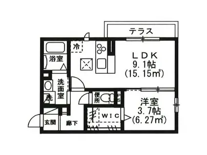ラインハット・グランバニア グランバニア(1LDK/1階)の間取り写真