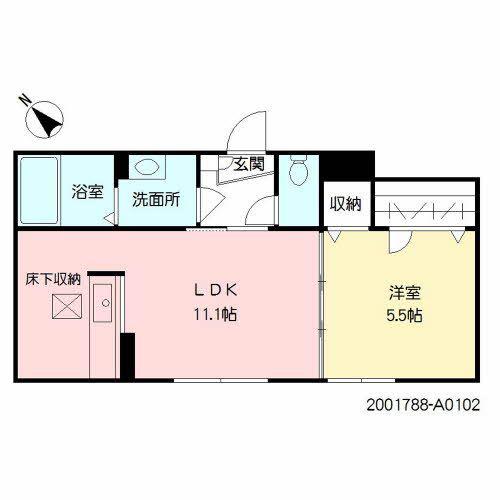 シャーメゾン桜川(1LDK/1階)の間取り写真