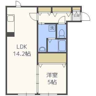 I・GRACE22(1LDK/2階)の間取り写真