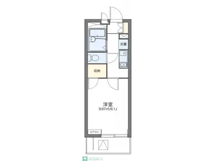 レオパレス横浜堀ノ内(1K/1階)の間取り写真