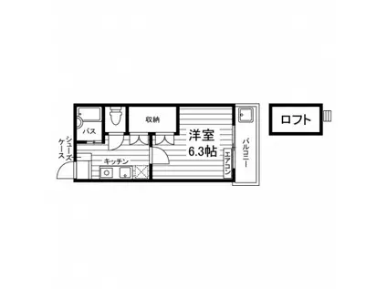 ドエルアスカ(1K/1階)の間取り写真