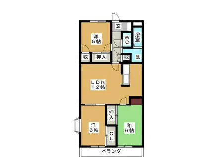 クリスタルパレス東山(3LDK/5階)の間取り写真