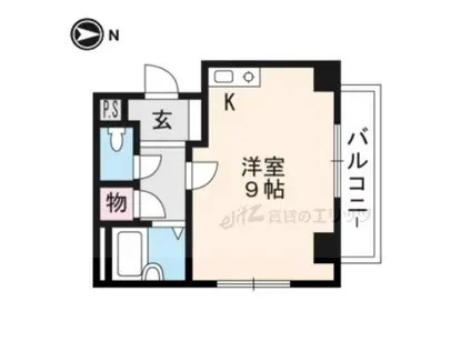 アニバーサリー(ワンルーム/1階)の間取り写真