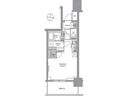 ザ・パークハビオ堂島(1K/12階)の間取り写真