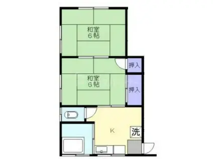 第二戸張荘(2DK/1階)の間取り写真