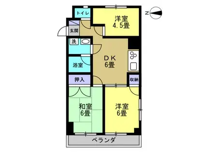 リアライズ葛西II(3DK/6階)の間取り写真