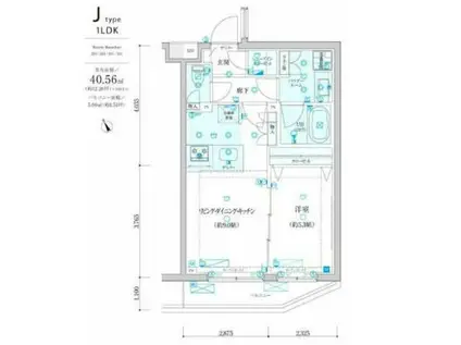 GENOVIA墨田八広SKYGARDEN(1LDK/3階)の間取り写真