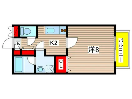 アムール・TAPLOW COURT(1K/1階)の間取り写真