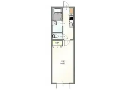 セナリオフォルム北柏Ⅱ(1K/1階)の間取り写真