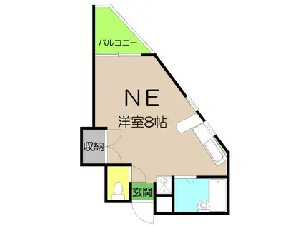 リヴィエラ梅の辻(ワンルーム/5階)の間取り写真