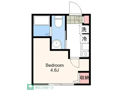 フェリーチェ阿佐ヶ谷K(1K/1階)の間取り写真