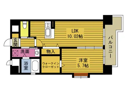 レグルスI(1LDK/4階)の間取り写真
