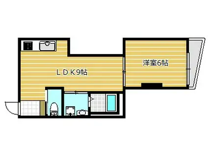 小林ビル(1LDK/4階)の間取り写真
