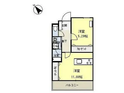APL I(1LDK/3階)の間取り写真