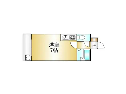 プレアール紫(ワンルーム/3階)の間取り写真