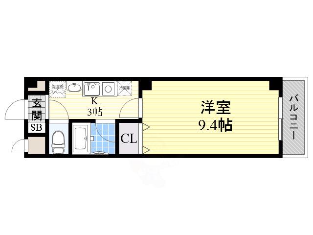 モンターニュロンド1(1K/1階)の間取り写真