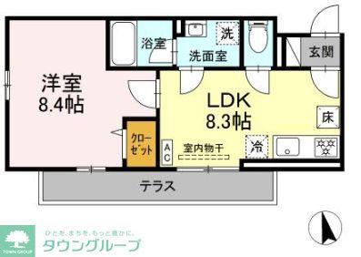 MAESTRO (1LDK/1階)の間取り写真