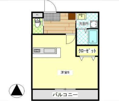 ドルフィン松縄(ワンルーム/6階)の間取り写真