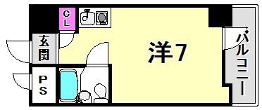 リベット甲子園(1K/3階)の間取り写真