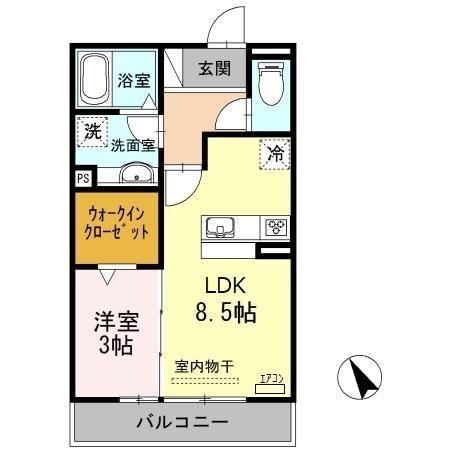 CLEYERA青山(1LDK/3階)の間取り写真