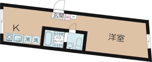REMU千川(ワンルーム/5階)の間取り写真