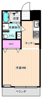 ウエストコート高原(ワンルーム/1階)の間取り写真