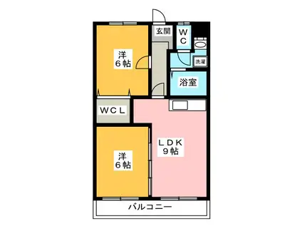 マンション センティア(2DK/3階)の間取り写真