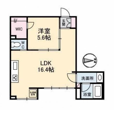 アランチアMK(1LDK/1階)の間取り写真