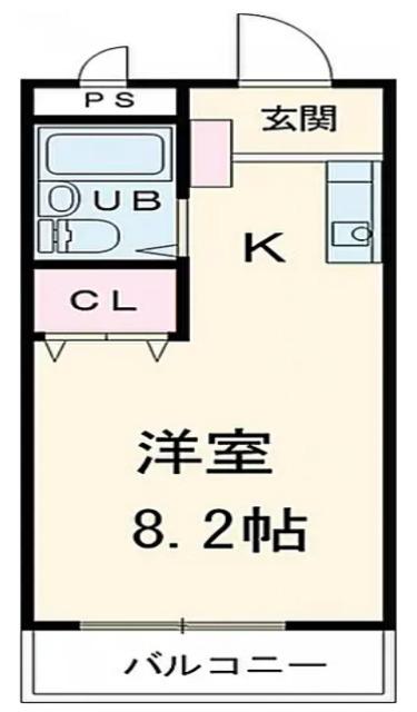 ベイグランデ北栄(ワンルーム/4階)の間取り写真