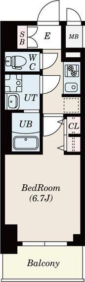 S-RESIDENCE熱田II(1K/2階)の間取り写真