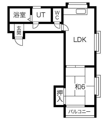 サニーホームズ(1LDK/2階)の間取り写真