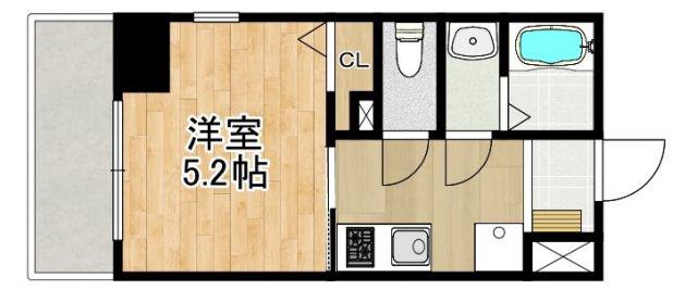 MODERN PALAZZO諫早駅前(1K/13階)の間取り写真